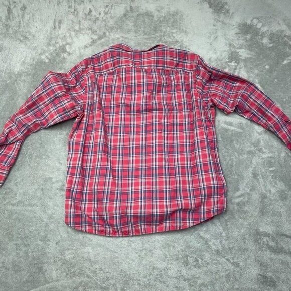 Untuckit Mens Ojai Plaid Shirt XX-Large Red/Blue 100% Cotton Regular Fit 6710 - Picture 6 of 7
